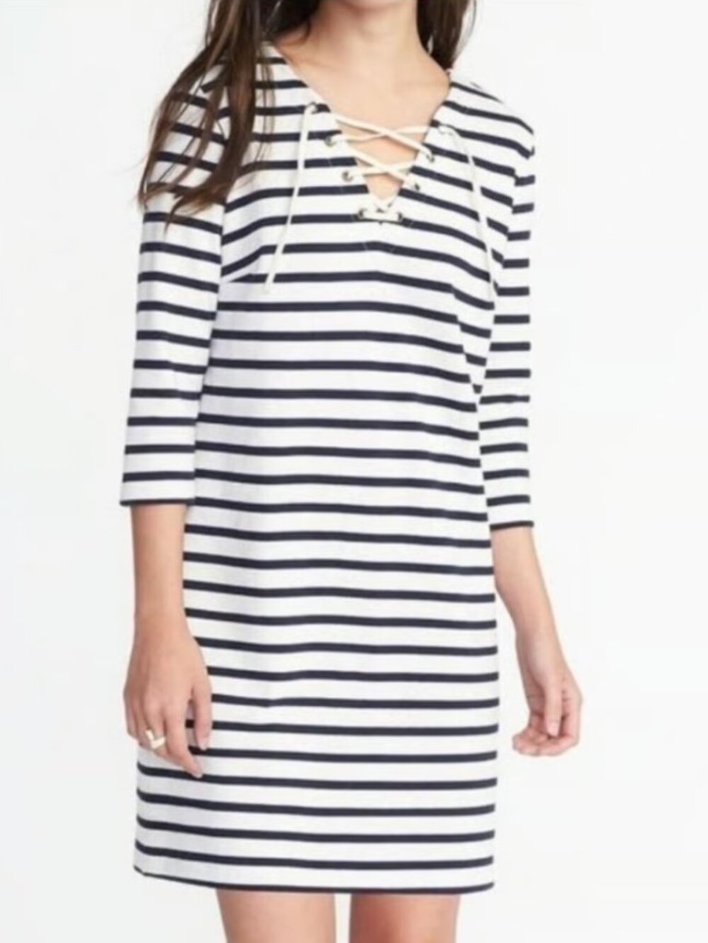 Old Navy nautical stripe dress, Petite Large